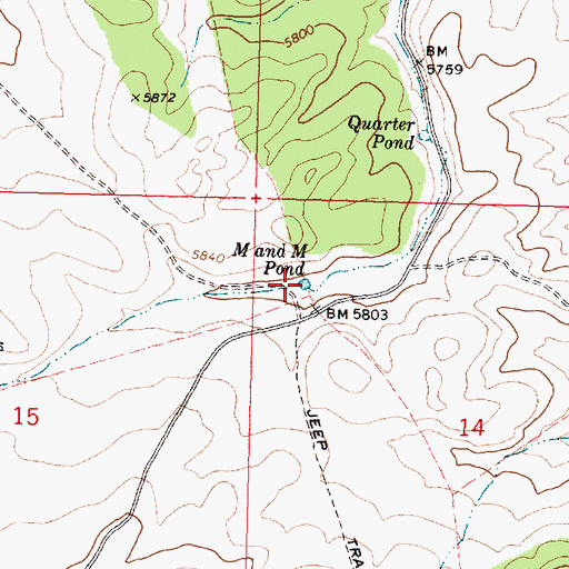 Topographic Map of M and M Pond, AZ