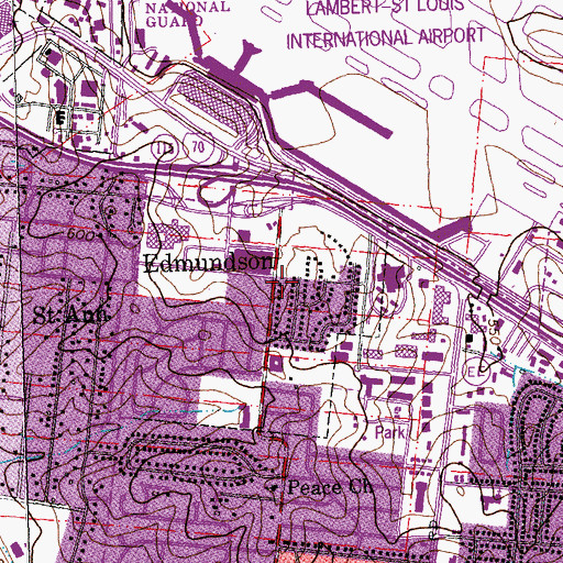 Topographic Map of Edmundson, MO