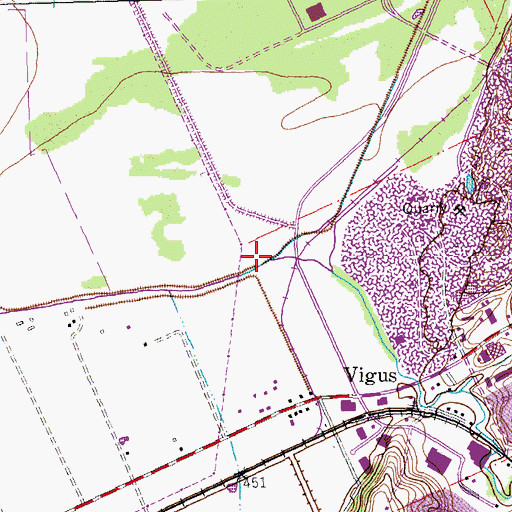 Topographic Map of Fee Fee Creek, MO