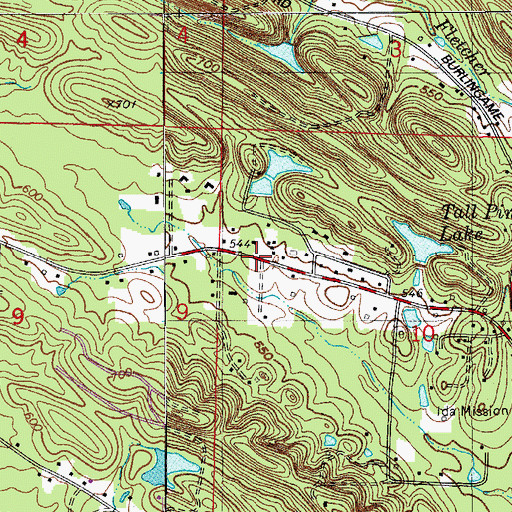 Topographic Map of Banty (historical), AR