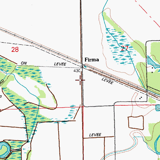 Topographic Map of Firma, MO