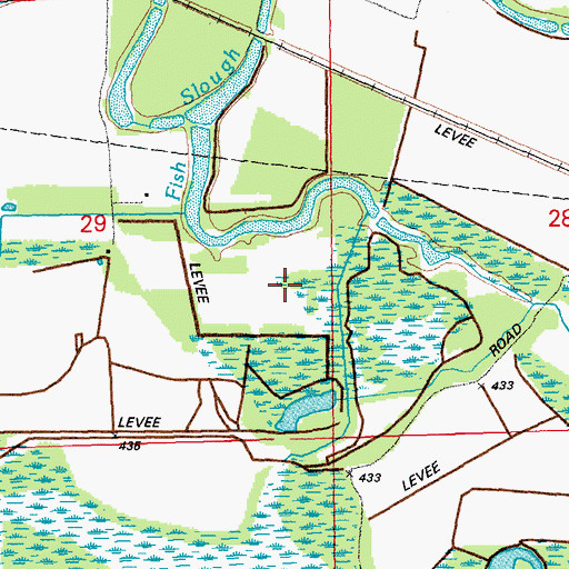 Topographic Map of Fish Slough, MO