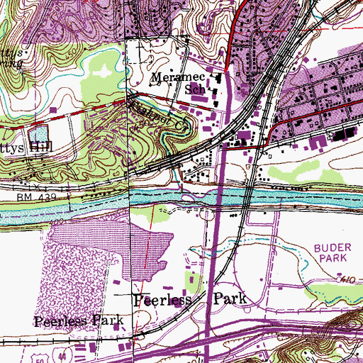Topographic Map of Fishpot Creek, MO