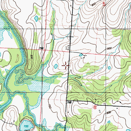 Topographic Map of Forest Grove School (historical), MO