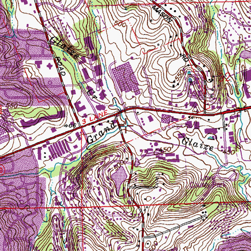 Topographic Map of Glaize Creek, MO