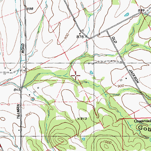 Topographic Map of Gobble Hollow, MO