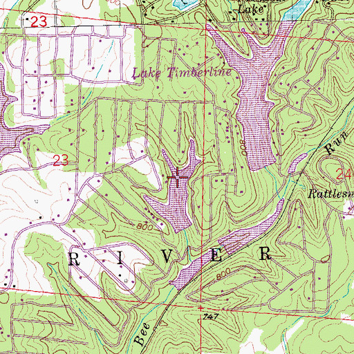 Topographic Map of Goff Spring, MO