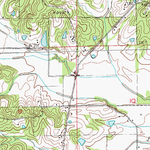 Topographic Map of Camp Ground, AR