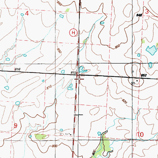 Topographic Map of Green Valley Church (historical), MO