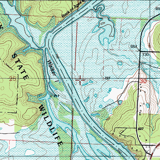 Topographic Map of Happy Hours Camp (historical), MO