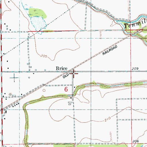 Topographic Map of Bellmeade School (historical), AR