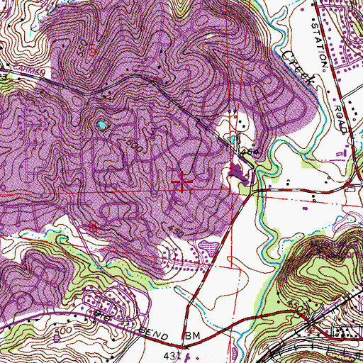 Topographic Map of Hartman College, MO