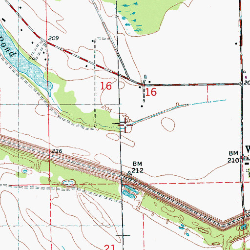 Topographic Map of Long Pond (historical), AR