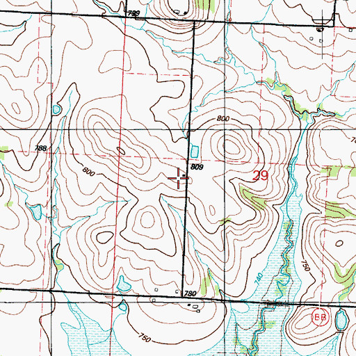 Topographic Map of Hoover School (historical), MO
