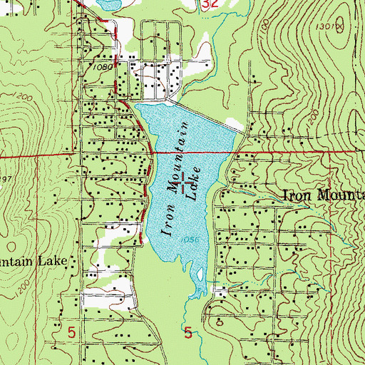Topographic Map of Iron Mountain Lake, MO
