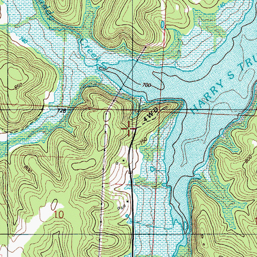 Topographic Map of Kelly School (historical), MO