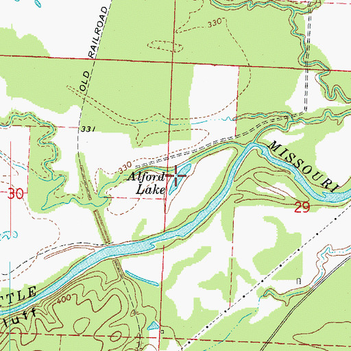 Topographic Map of Alford Lake, AR