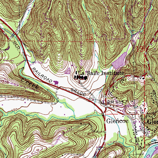 Topographic Map of La Salle Institute, MO