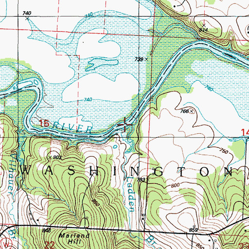 Topographic Map of Ladden Branch, MO