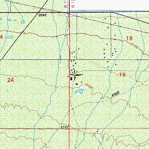 Topographic Map of M-Z Bar Ranch, AZ
