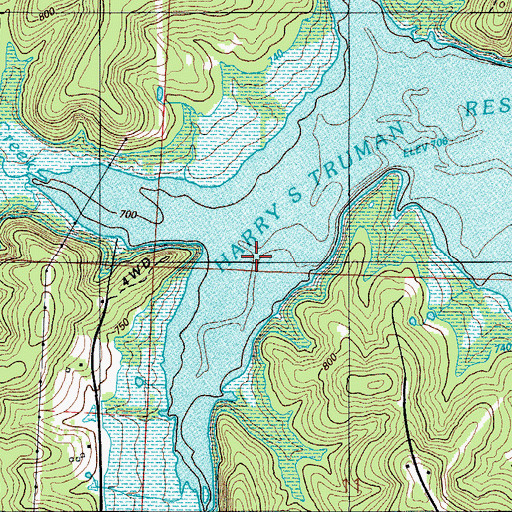Topographic Map of Little Muddy Creek, MO