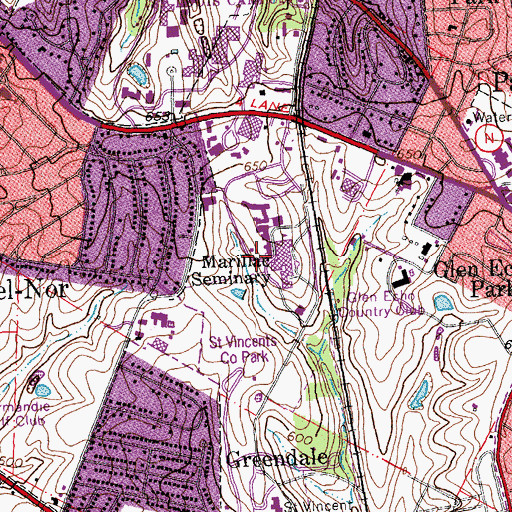 Topographic Map of Marillac Seminary, MO