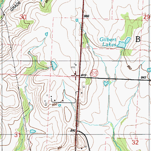 Topographic Map of McNutt School (historical), MO