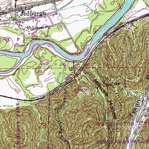 Topographic Map of Mincke Hollow, MO