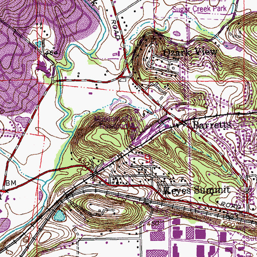 Topographic Map of Museum of Transport, MO
