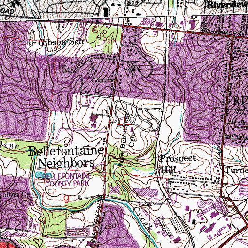 Topographic Map of New Bethlehem Cemetery, MO