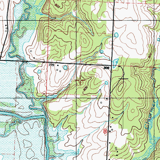 Topographic Map of Old Short Mine (historical), MO