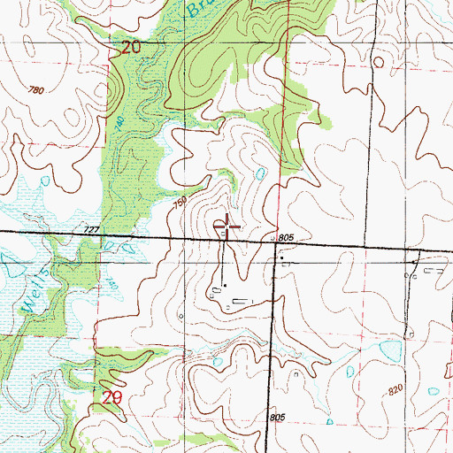 Topographic Map of Osage School (historical), MO
