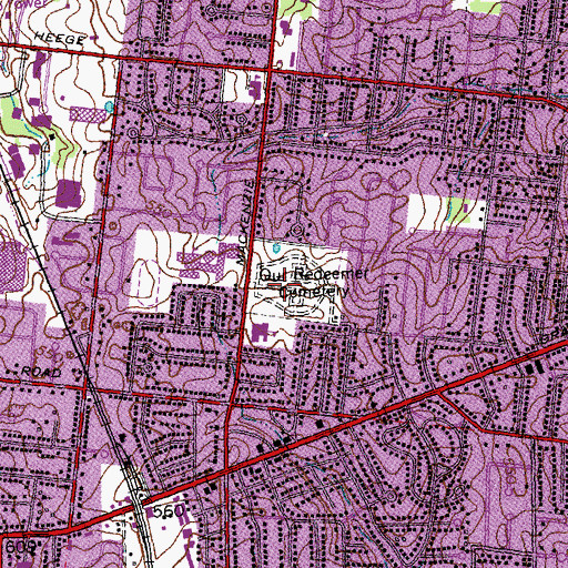 Topographic Map of Our Redeemer Cemetery, MO