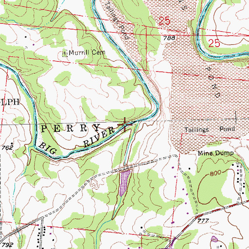 Topographic Map of Owl Creek, MO