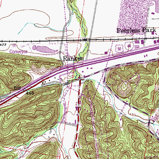 Topographic Map of Ranken, MO