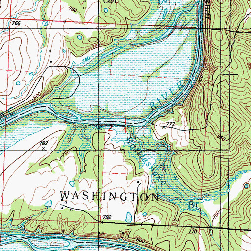 Topographic Map of Rattlesnake Branch, MO