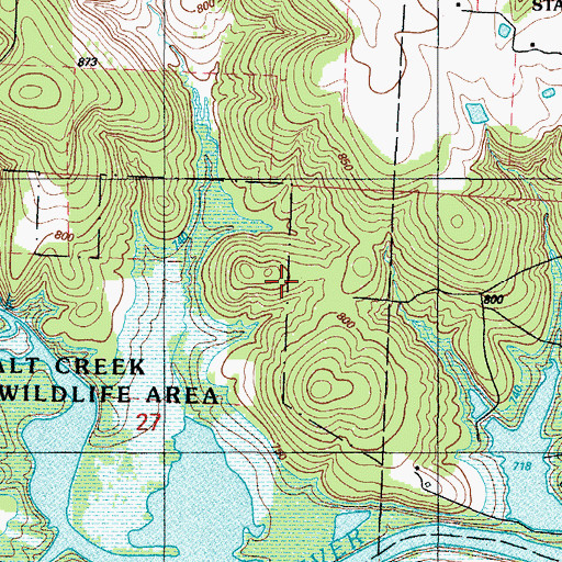 Topographic Map of Red Rock School (historical), MO