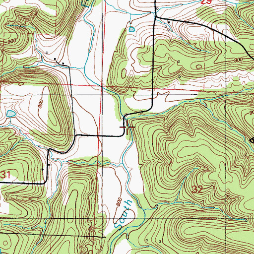 Topographic Map of Rock Creek, MO