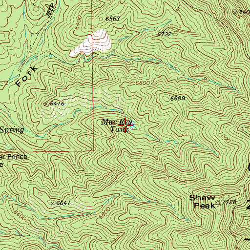 Topographic Map of MacKey Tank, AZ