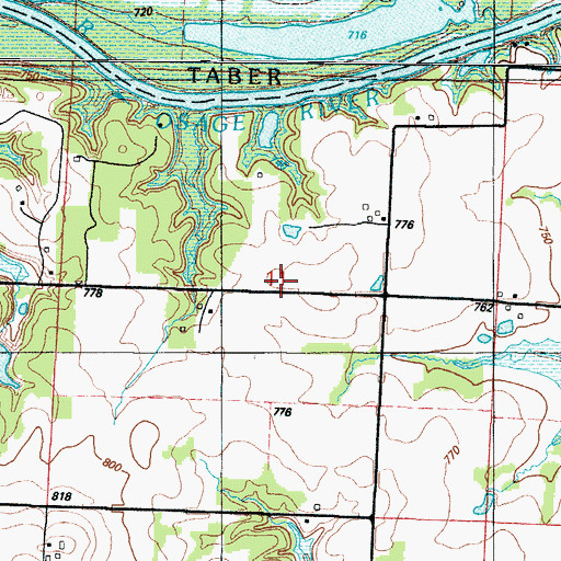 Topographic Map of Ruark School (historical), MO