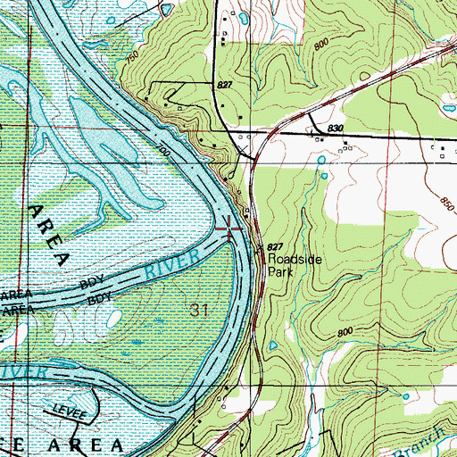 Topographic Map of Sac River, MO
