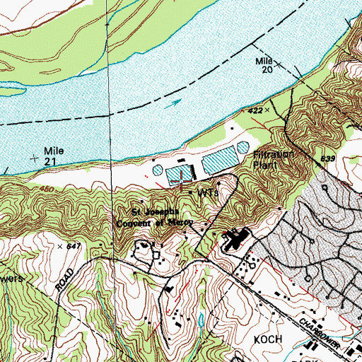 Topographic Map of Saint Josephs Convent of Mercy, MO