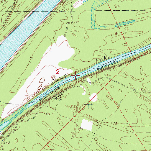 Topographic Map of Camp Lake, MS