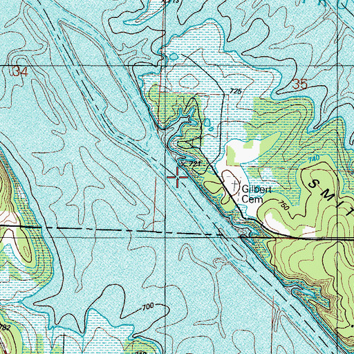 Topographic Map of Scotts Camp (historical), MO
