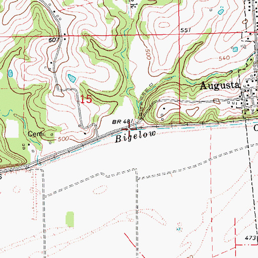 Topographic Map of Sehrt Creek, MO
