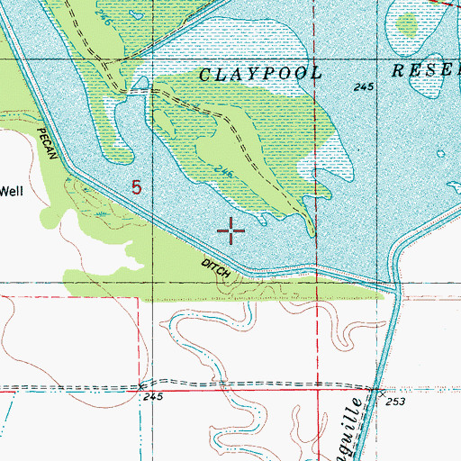 Topographic Map of Claypool Reservoir, AR