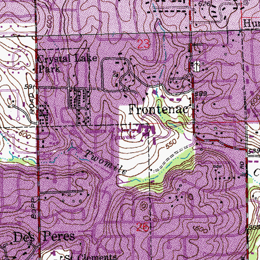 Topographic Map of Sisters of Mercy Convent, MO