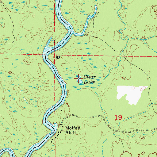 Topographic Map of Clear Lake, AR