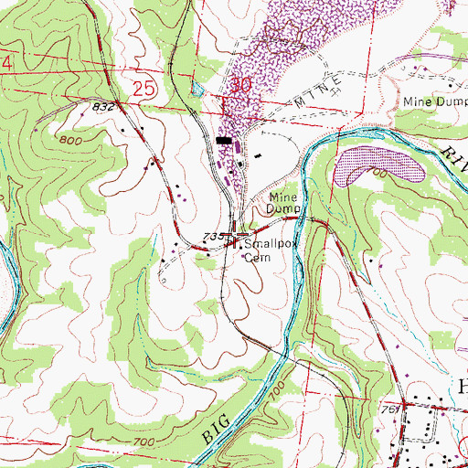 Topographic Map of Smallpox Cemetery, MO