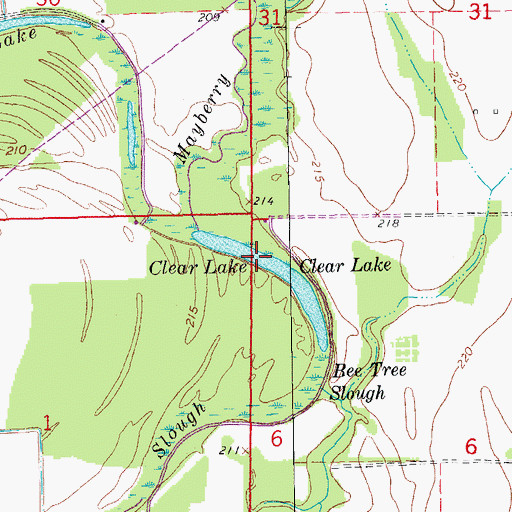 Topographic Map of Clear Lake, AR